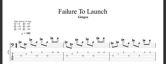 Failure to launch bass tab