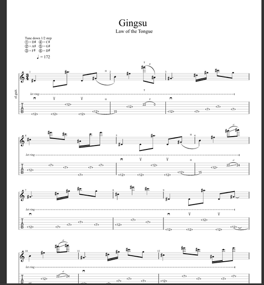 Law of the Tongue Guitar Tabs